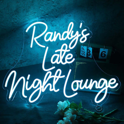 Randys Late Night Lounge Blue Led Neon Sign - Shineneon