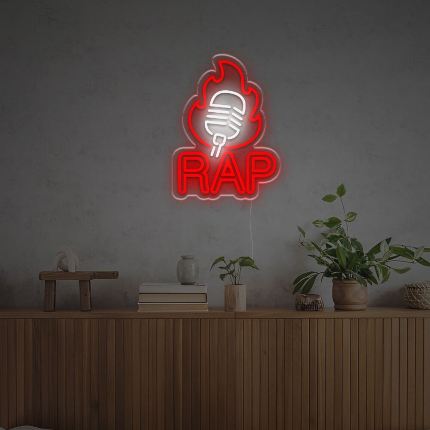 Rap With Microphone Led Neon Sign | Shineneon