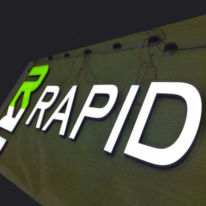 Rapid Real 3D Frontlit Channel Letters Led Light Sign