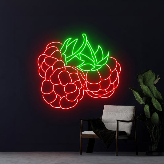 Raspberries Led Sign