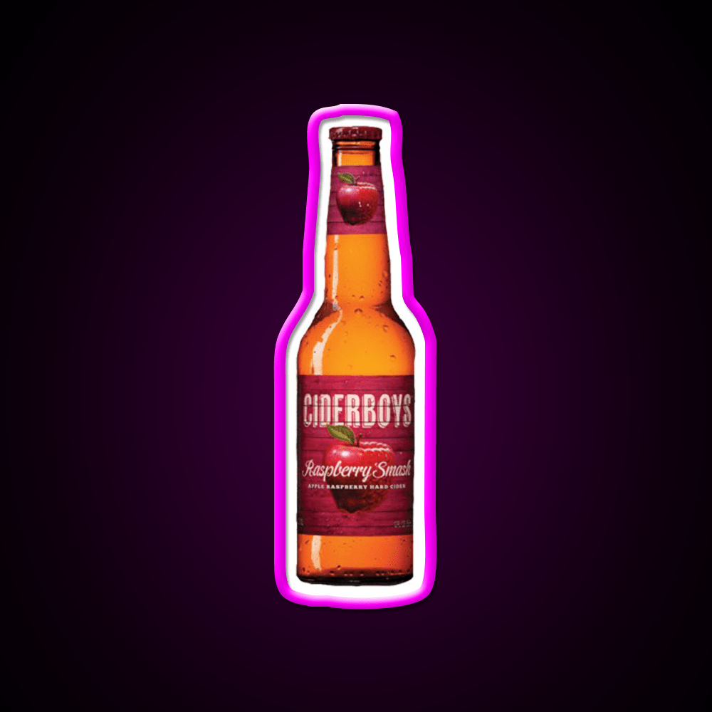 Raspberry Smash Hard Cider Cocktail Bar Decor Led Neon Sign Rgb Color - Shineneon