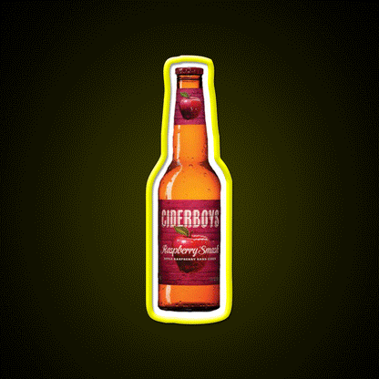 Raspberry Smash Hard Cider Cocktail Bar Decor Led Neon Sign Rgb Color - Custom LED neon sign front view