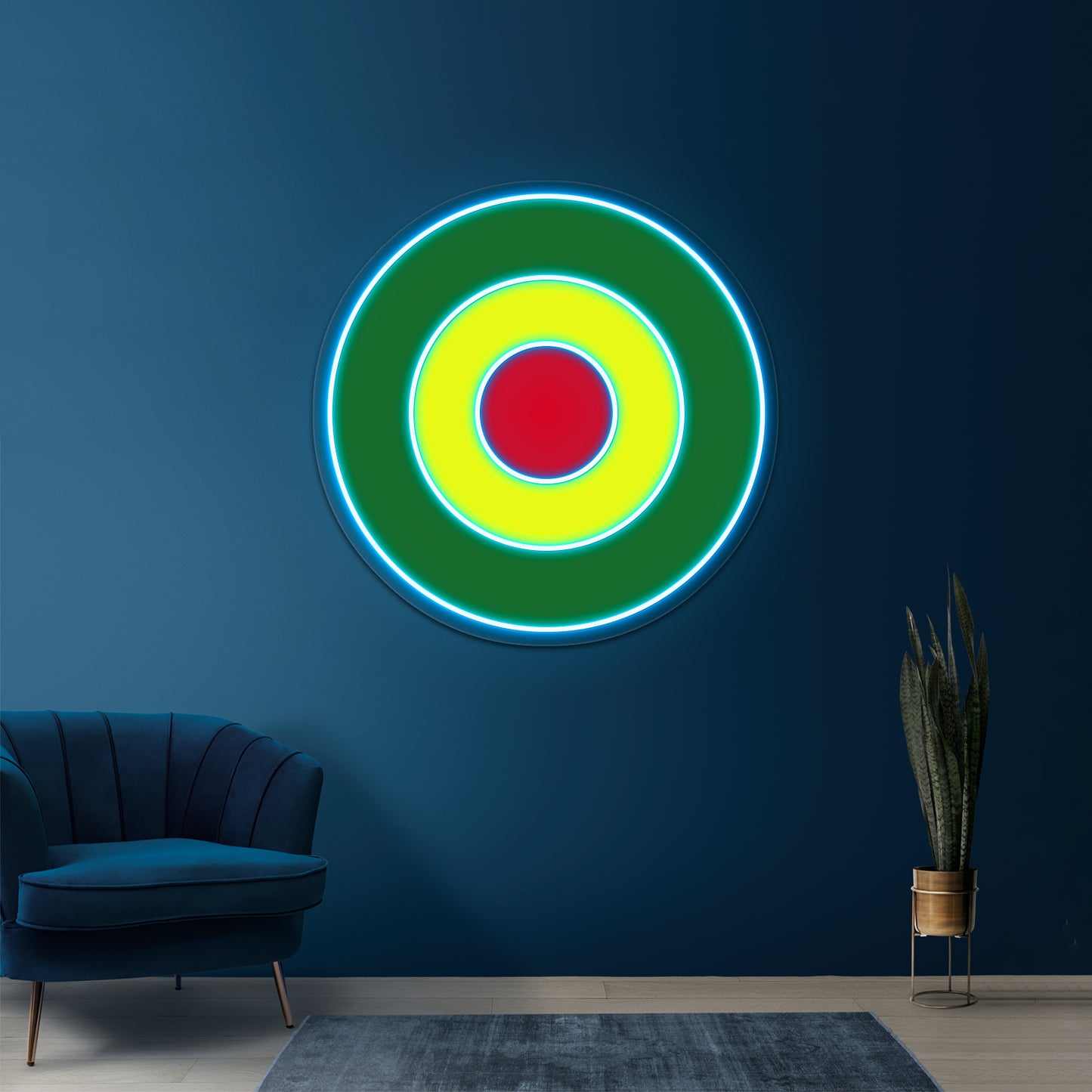 Rasta Mod Target Artwork Led Signs For Room