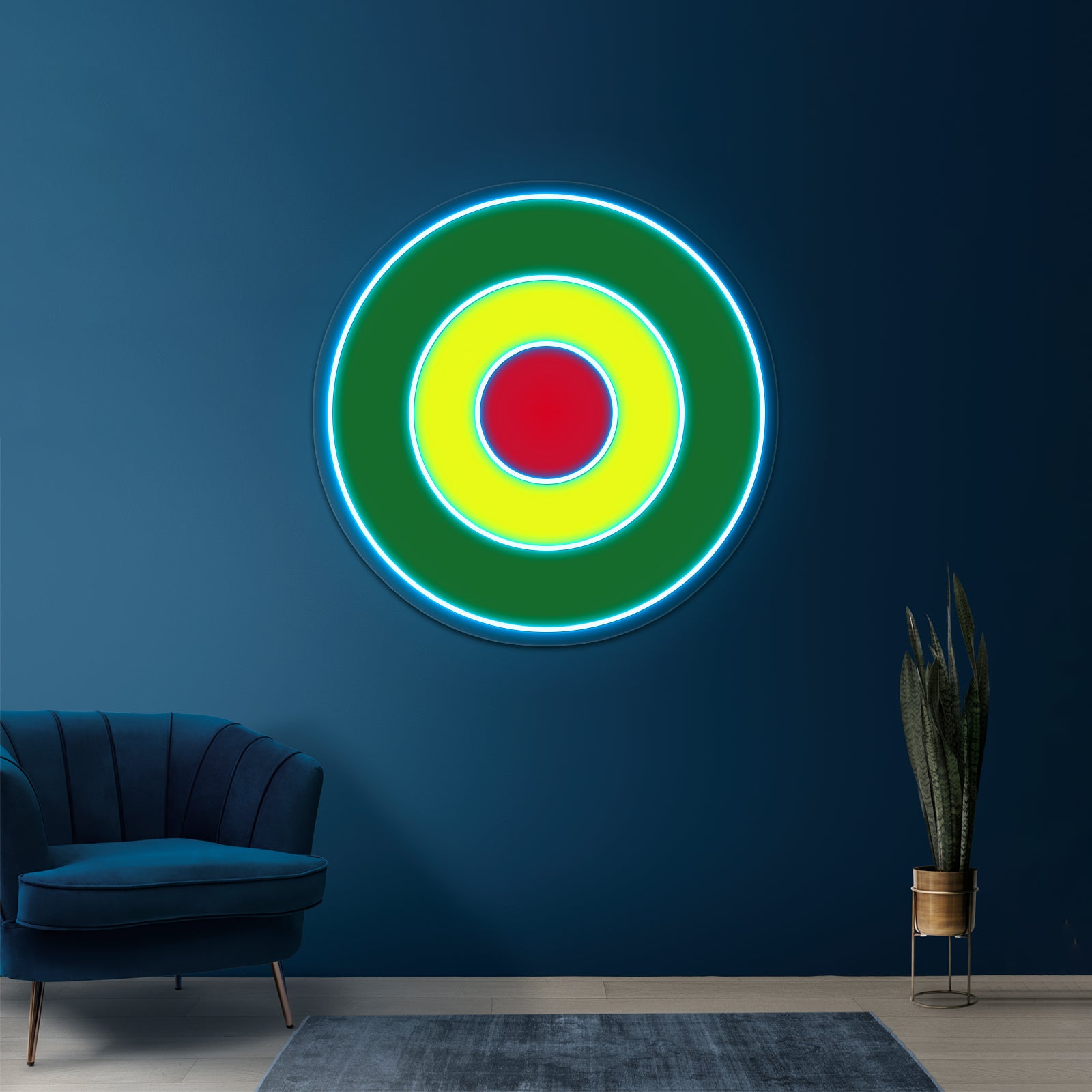 Rasta Mod Target Artwork Led Signs For Room | Shineneon
