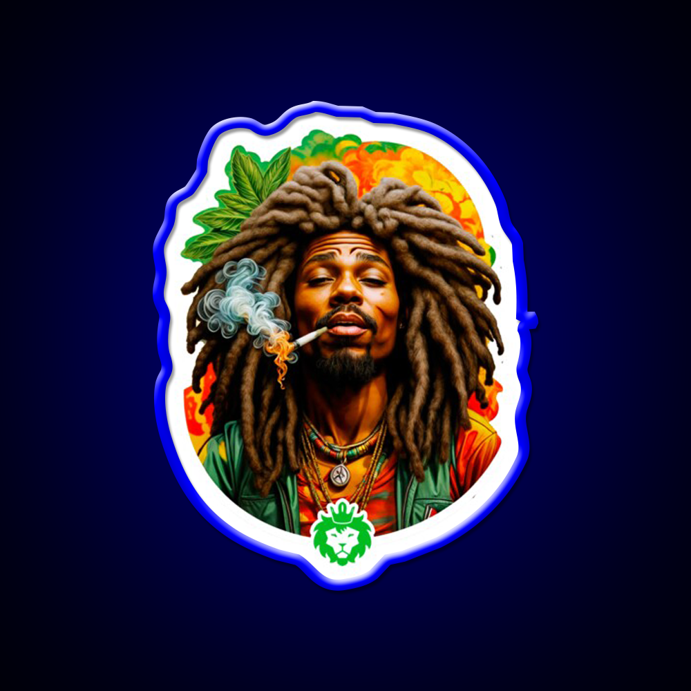 Rastafari Weed Hemp Inspired Green Leaf Led Neon Sign Rgb Color - LED neon sign view 5