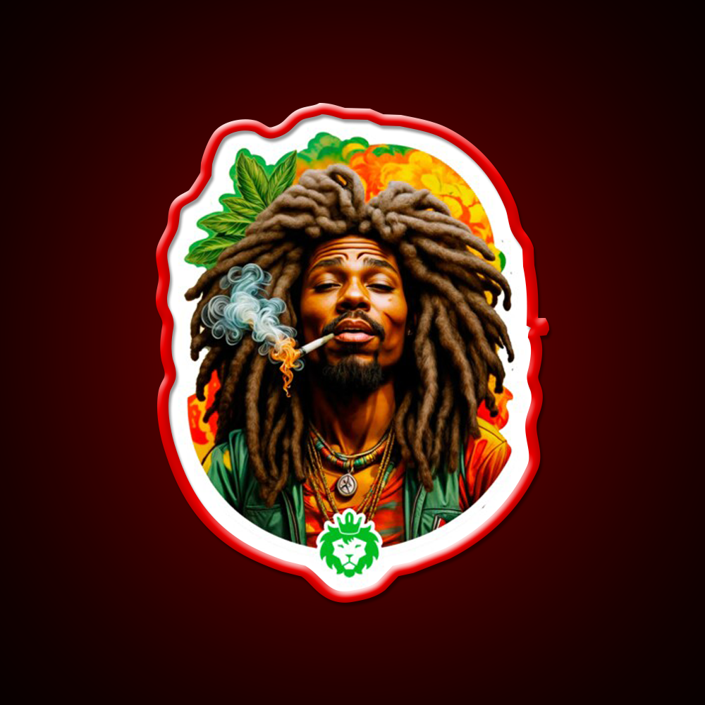 Rastafari Weed Hemp Inspired Green Leaf Led Neon Sign Rgb Color - LED neon sign view 10