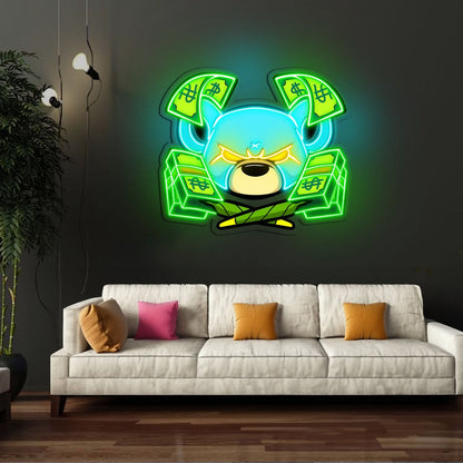 Rat Rich Cartoon Led Neon Sign X Acrylic Artwork - Shineneon