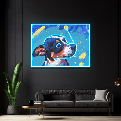 Rat Terrier Dog Bright Colorful Pop Dog Artwork Led Signs For Room | Shineneon