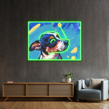 Rat Terrier Dog Bright Colorful Pop Dog Artwork Led Signs For Room | Shineneon