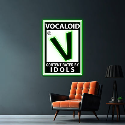 Rated Vocaloid Shirt Artwork Led Signs For Room