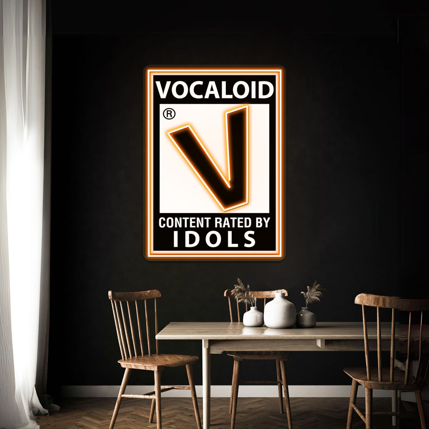 Rated Vocaloid Shirt Artwork Led Signs For Room