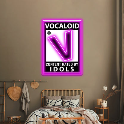 Rated Vocaloid Shirt Artwork Led Signs For Room