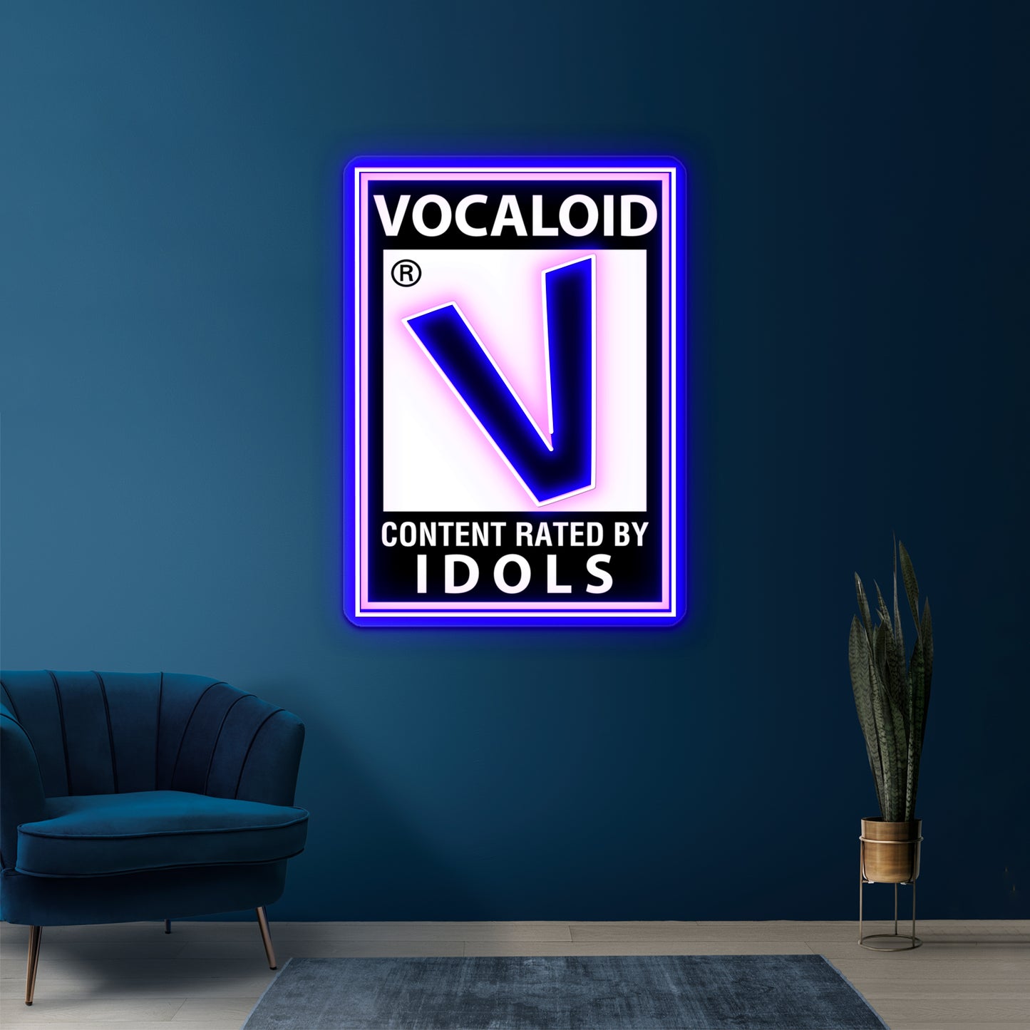 Rated Vocaloid Shirt Artwork Led Signs For Room