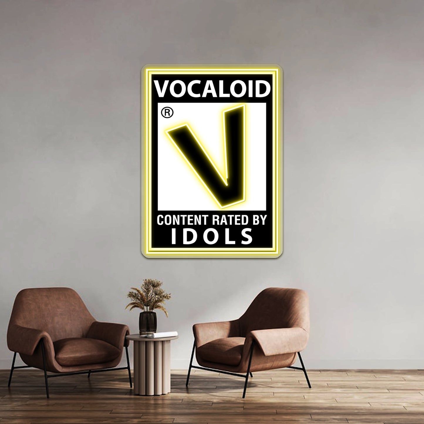 Rated Vocaloid Shirt Artwork Led Signs For Room