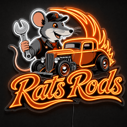 Rats Rods Custom LED Neon Sign - Shineneon