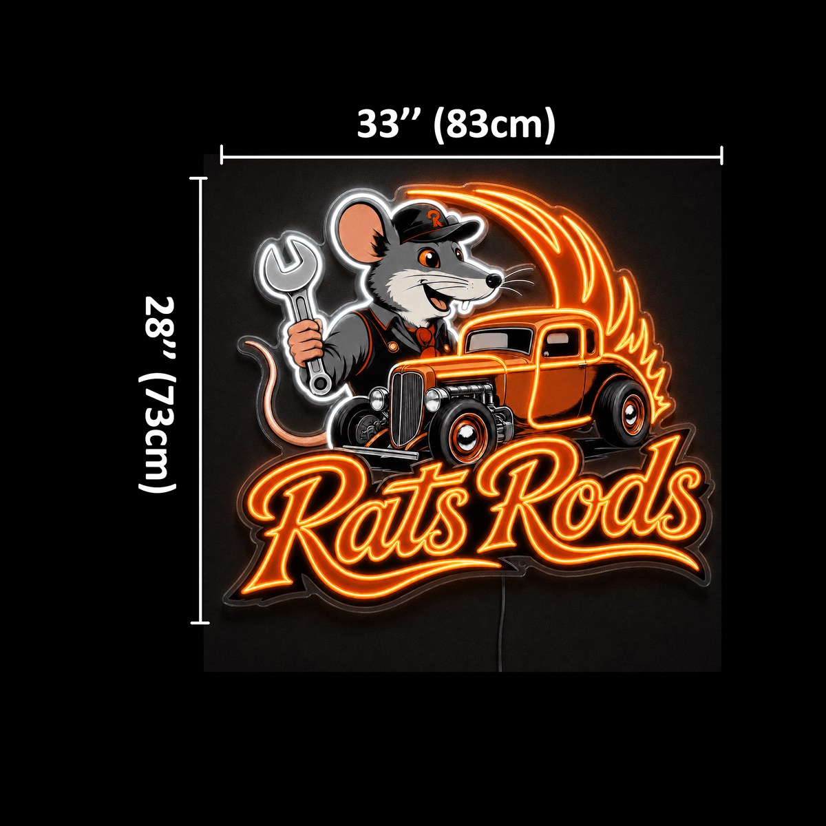 Rats Rods Custom LED Neon Sign - Shineneon