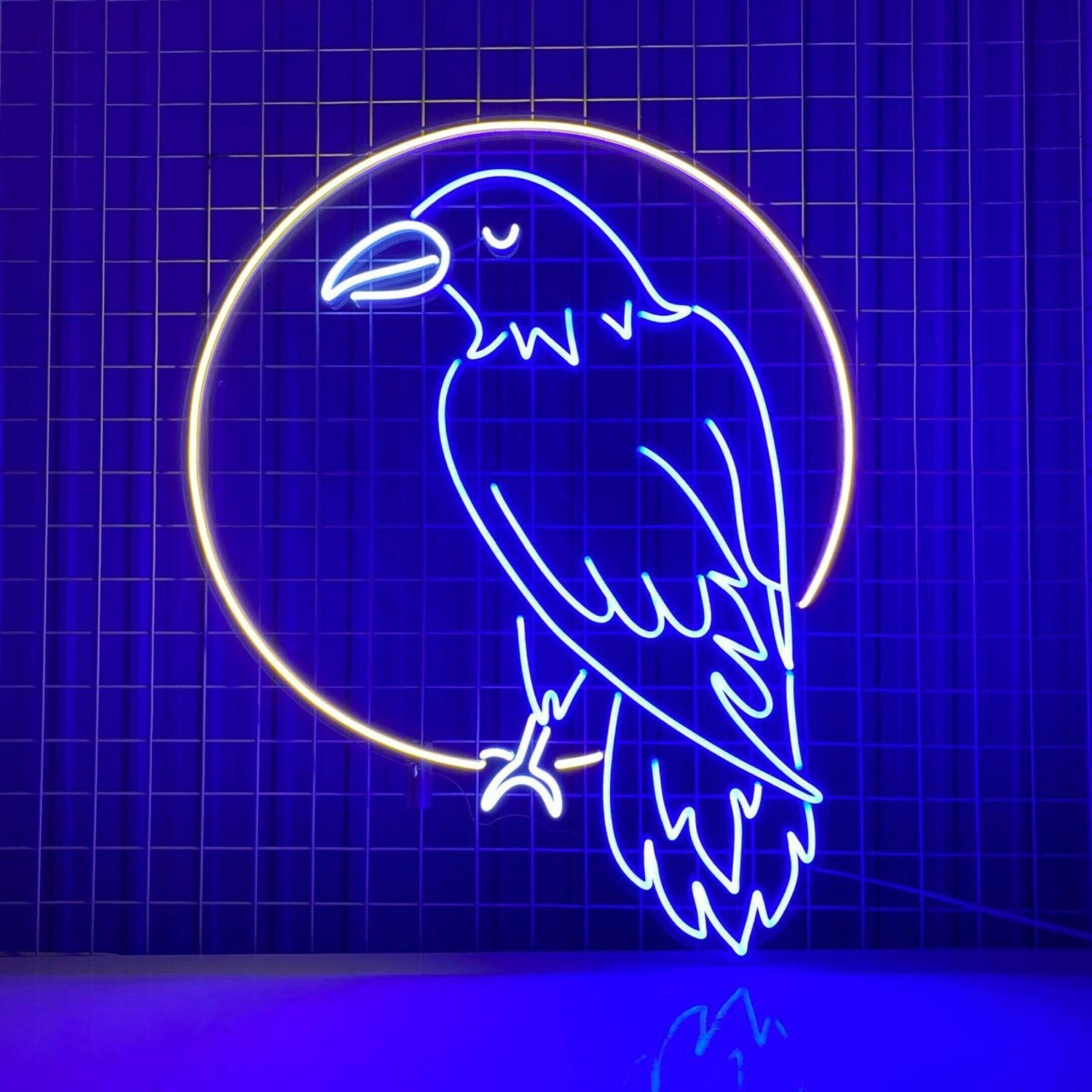 Raven Led Neon Sign Raven Led Light Raven In Circle Animal Neon | Shineneon