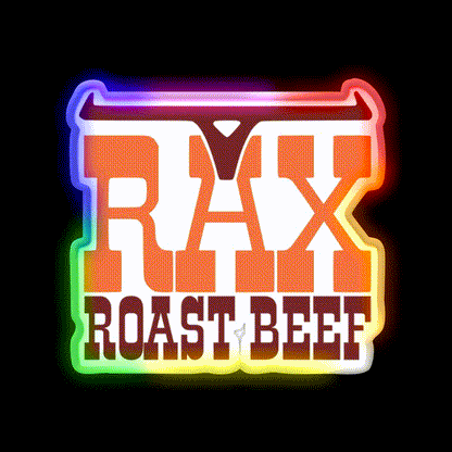 Rax Restaurants Fast Food Led Neon Sign For Burger Place Rgb Color