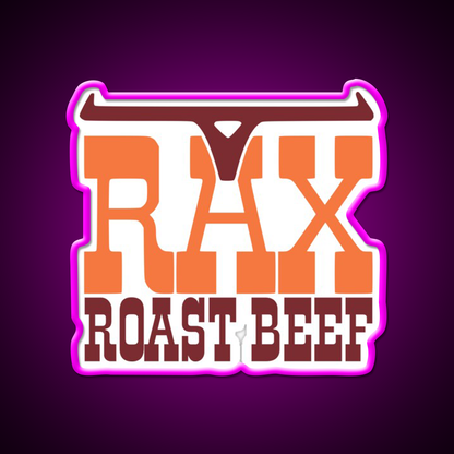 Rax Restaurants Fast Food Led Neon Sign For Burger Place Rgb Color