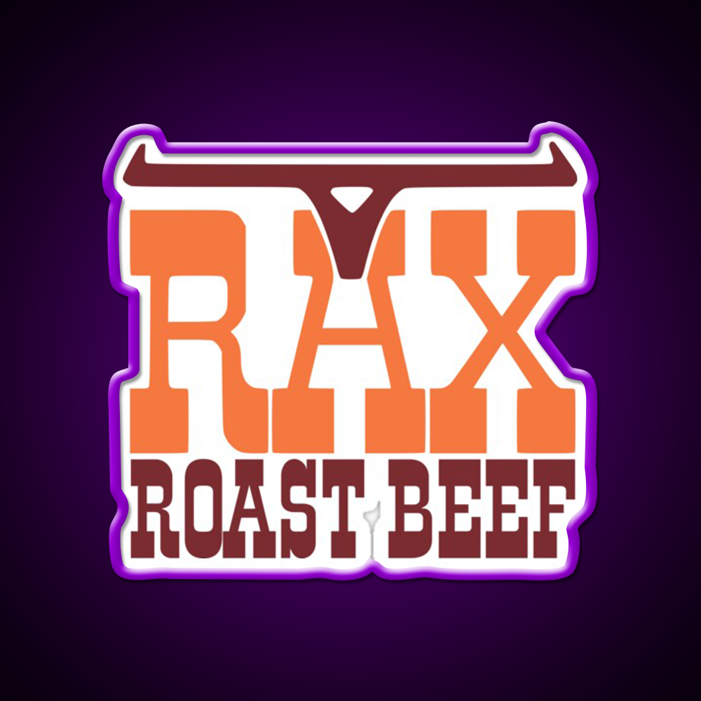 Rax Restaurants Fast Food Led Neon Sign For Burger Place Rgb Color