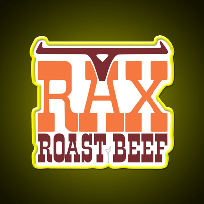 Rax Restaurants Fast Food Led Neon Sign For Burger Place Rgb Color - Shineneon
