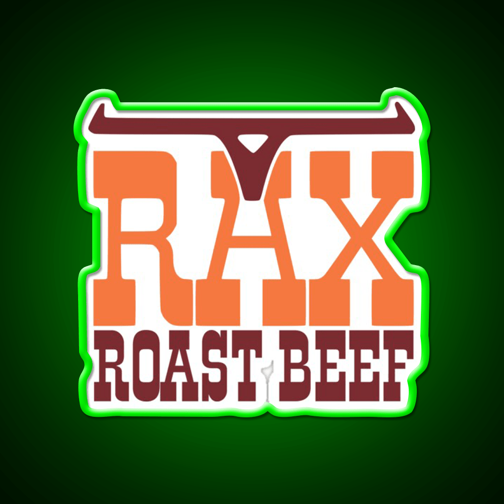 Rax Restaurants Fast Food Led Neon Sign For Burger Place Rgb Color - Shineneon