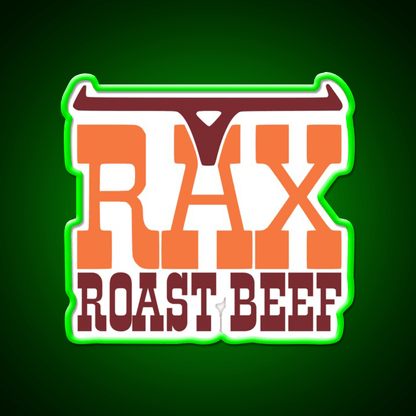 Rax Restaurants Fast Food Led Neon Sign For Burger Place Rgb Color - Shineneon