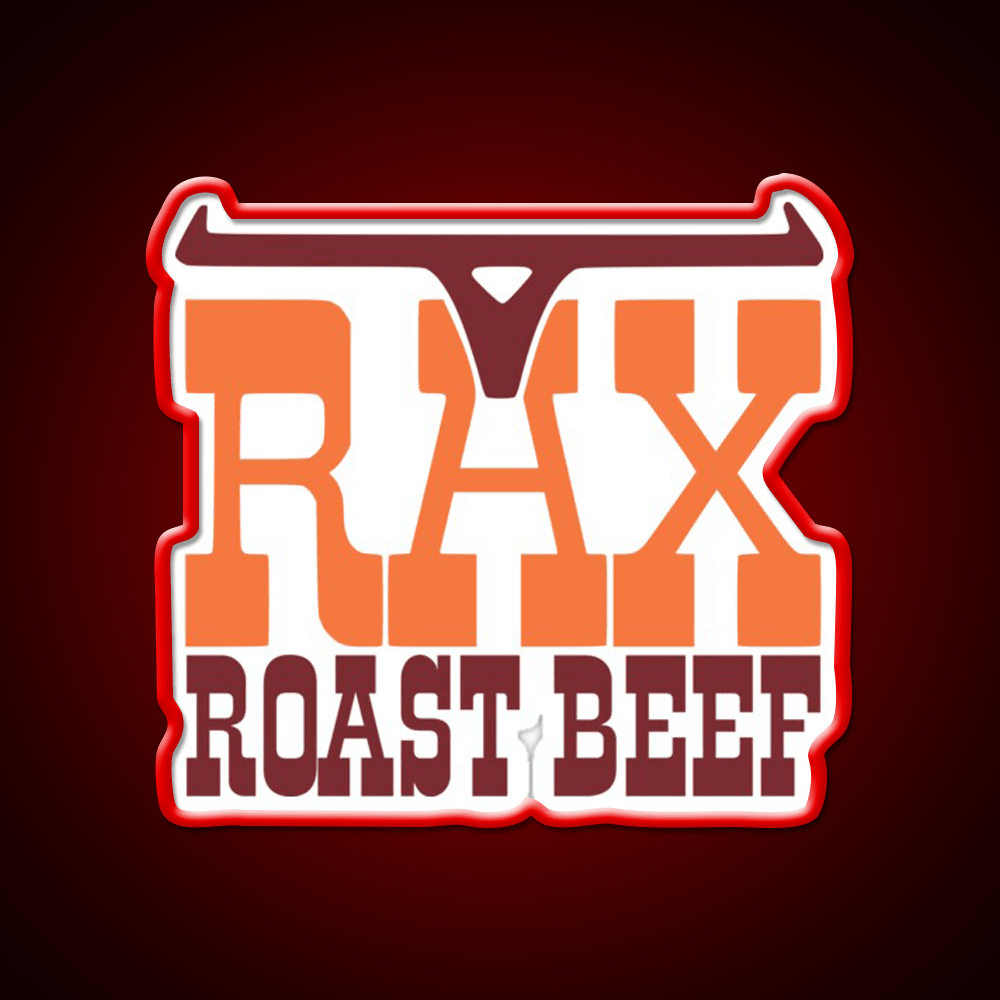 Rax Restaurants Fast Food Led Neon Sign For Burger Place Rgb Color - Shineneon