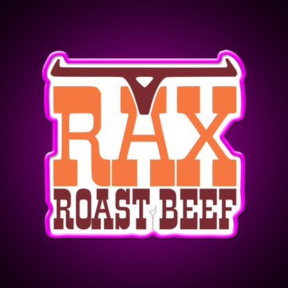 Rax Restaurants Fast Food Led Neon Sign For Burger Place Rgb Color - Shineneon