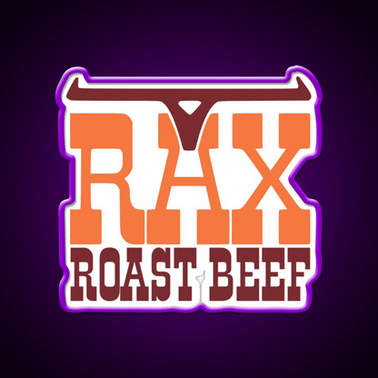 Rax Restaurants Fast Food Led Neon Sign For Burger Place Rgb Color - Shineneon