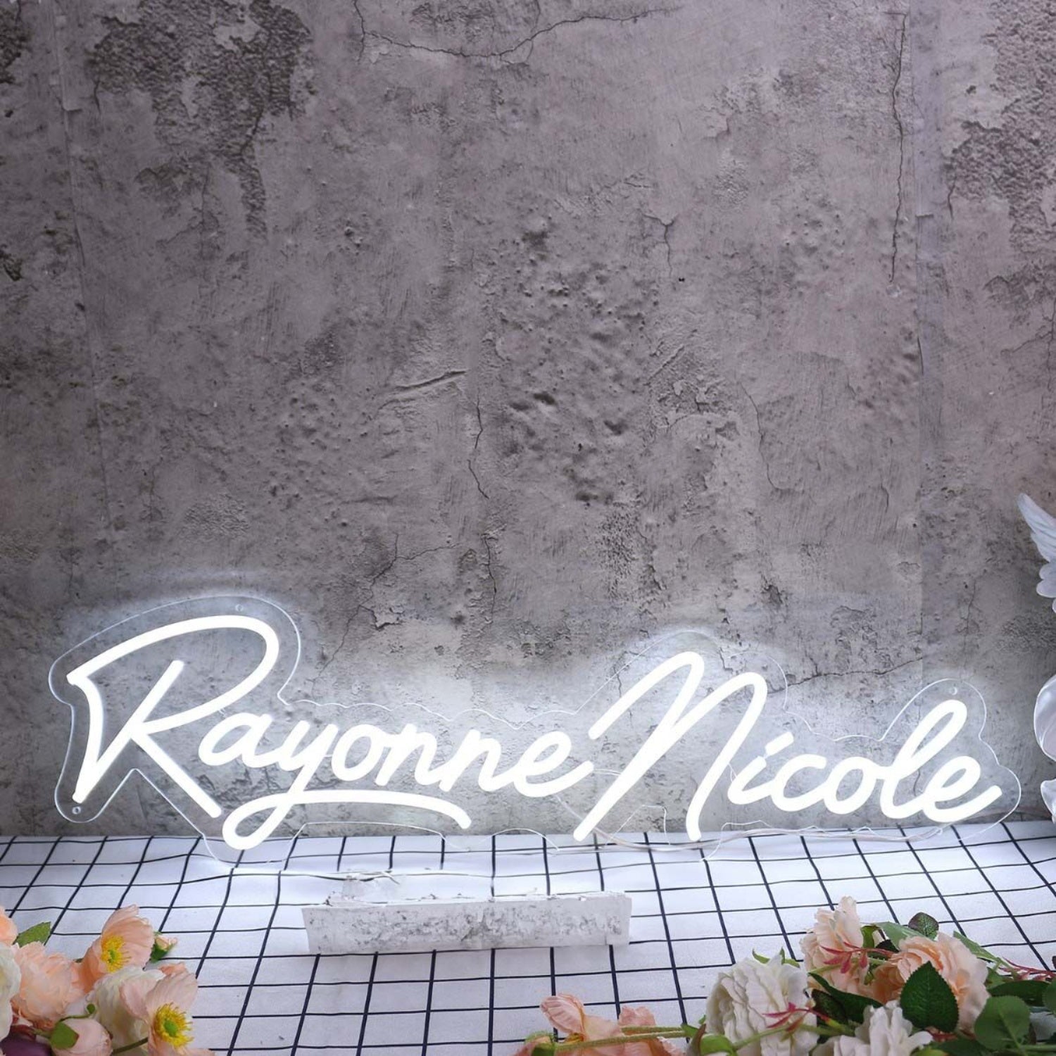 Rayonne Nicole White Led Neon Sign - Shineneon