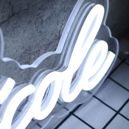 Rayonne Nicole White Led Neon Sign - Shineneon