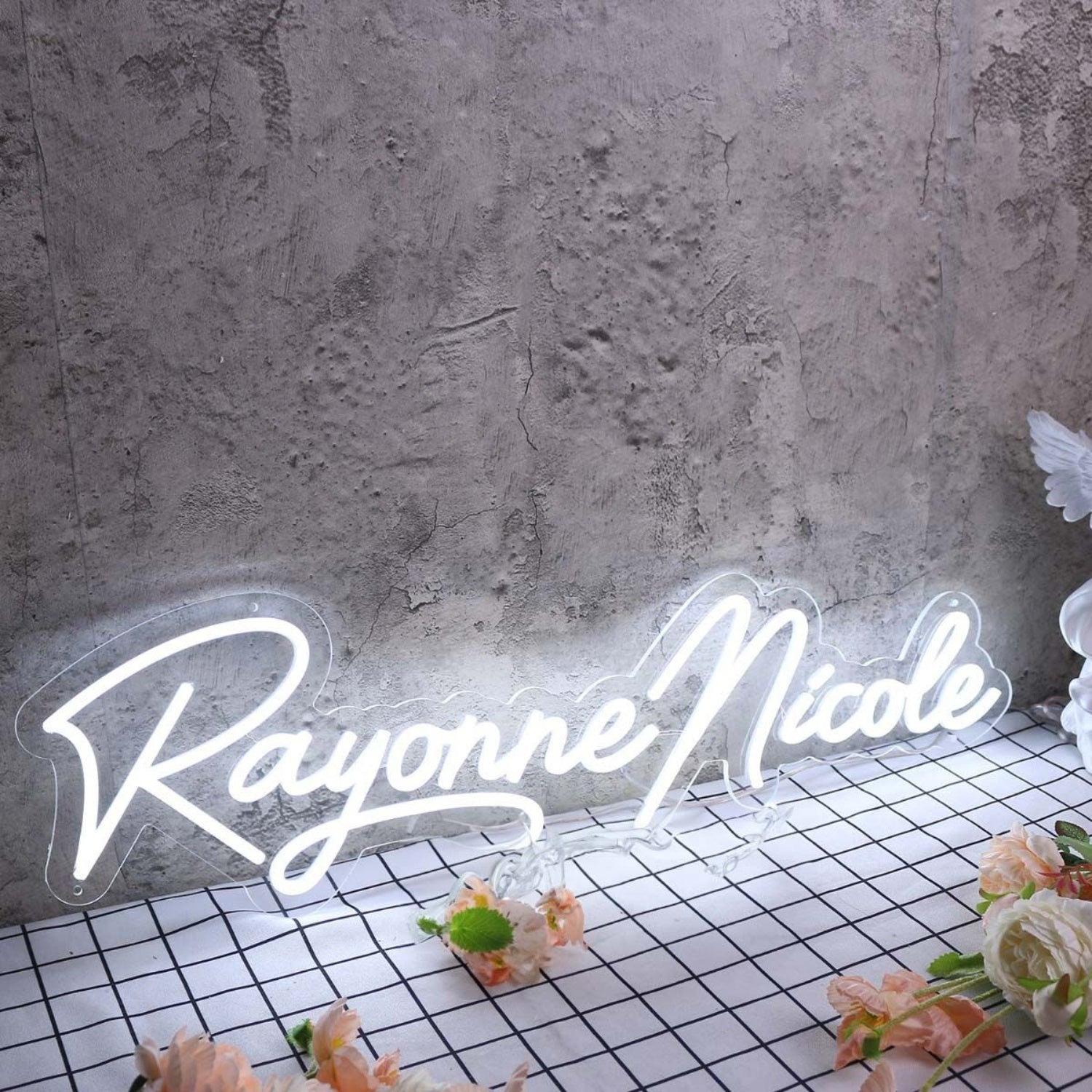 Rayonne Nicole White Led Neon Sign - Shineneon