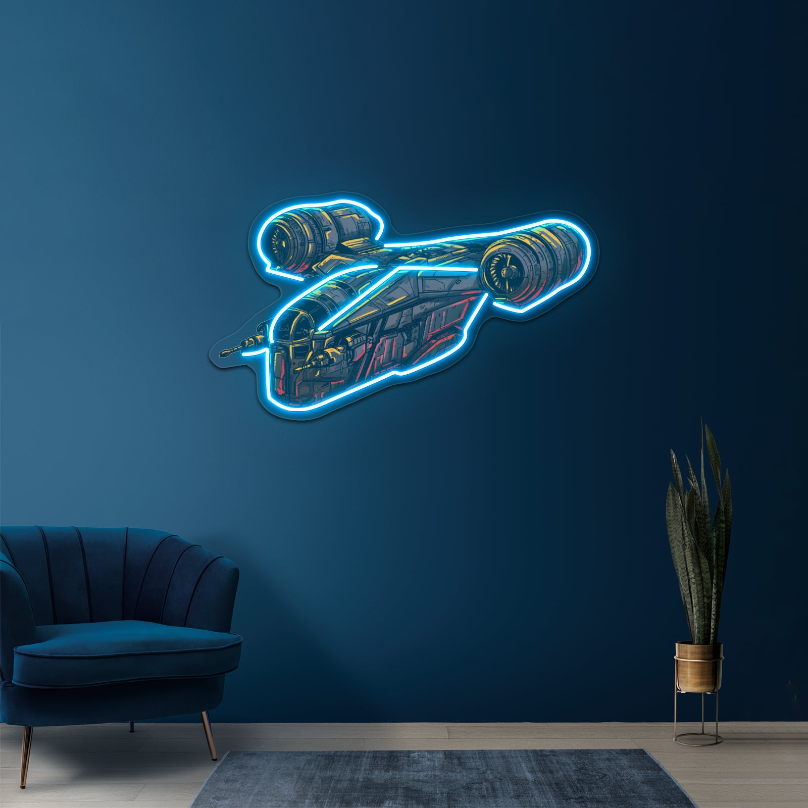 Razor Crest Artwork Led Signs For Room | Shineneon