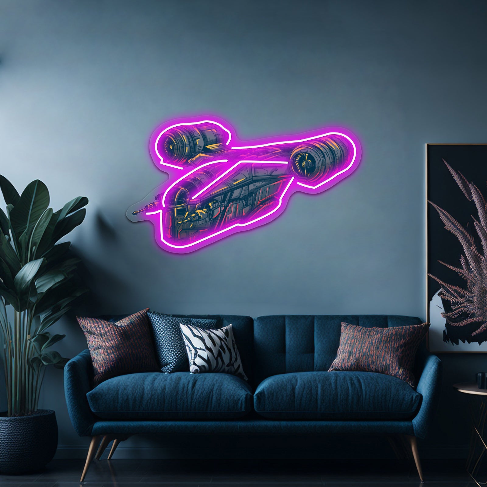 Razor Crest Artwork Led Signs For Room | Shineneon