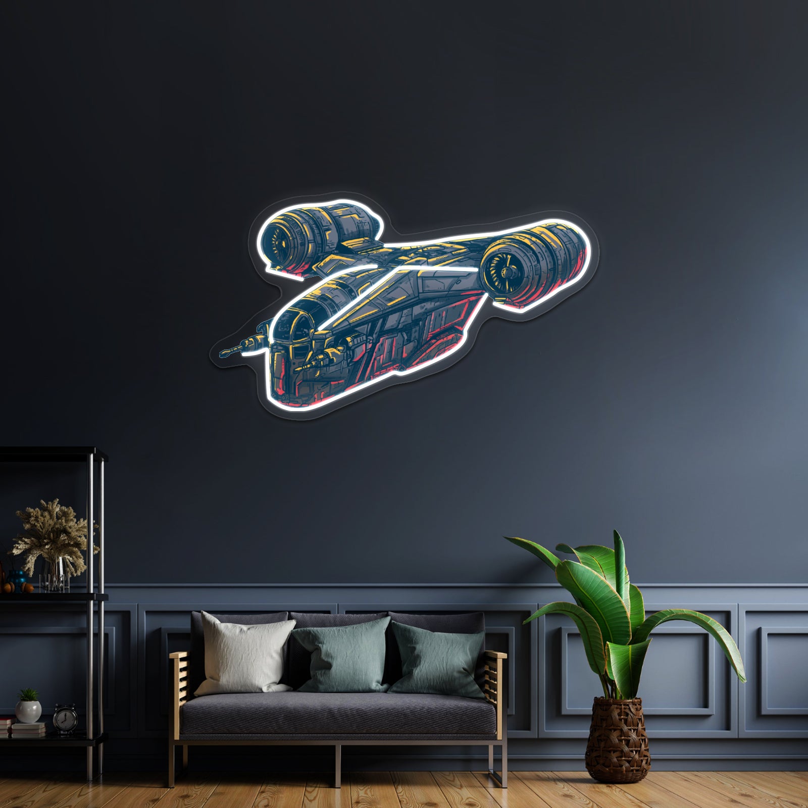 Razor Crest Artwork Led Signs For Room | Shineneon