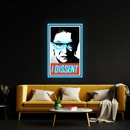 Rbg I Dissent Artwork Led Signs For Room