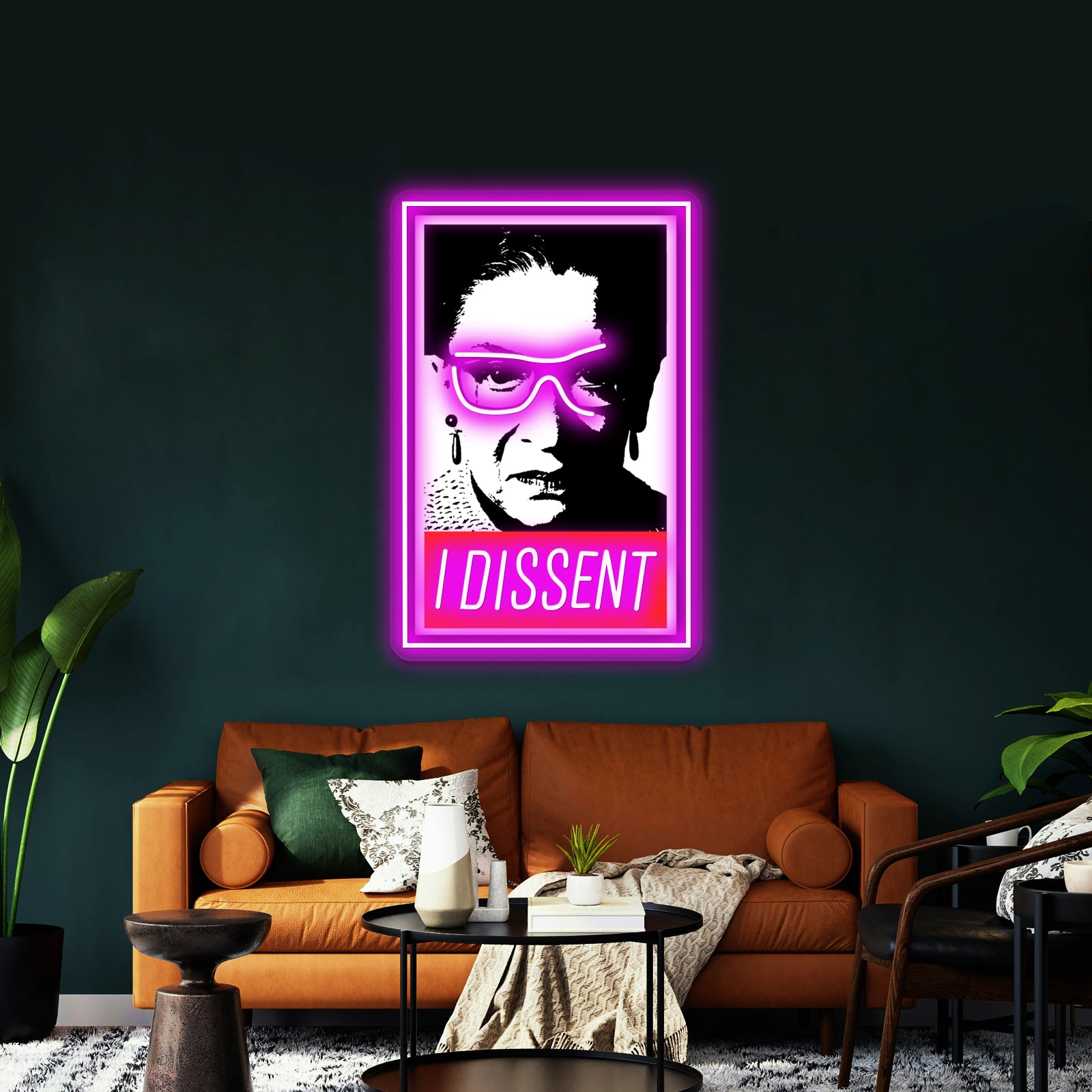 Rbg I Dissent Artwork Led Signs For Room | Shineneon