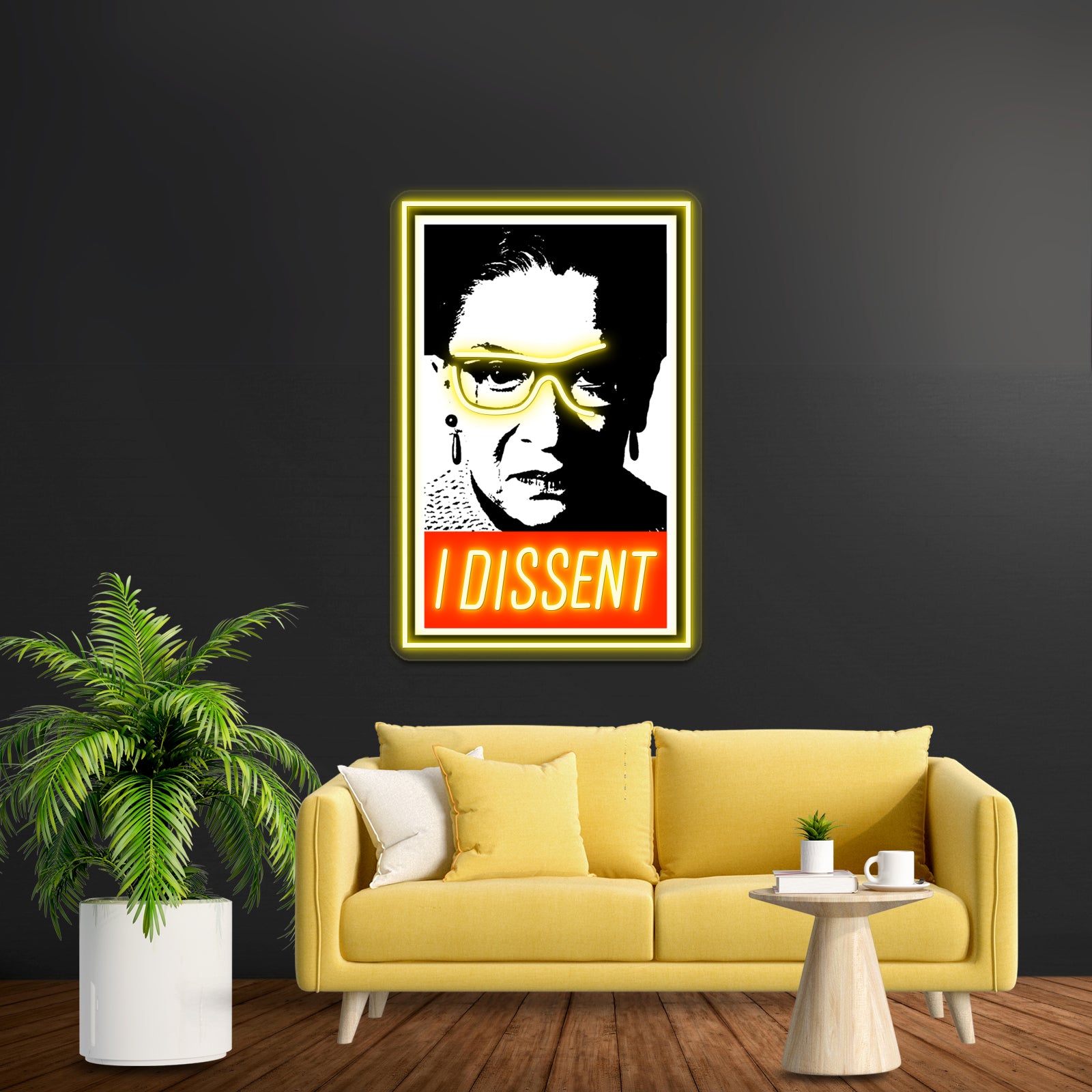 Rbg I Dissent Artwork Led Signs For Room | Shineneon