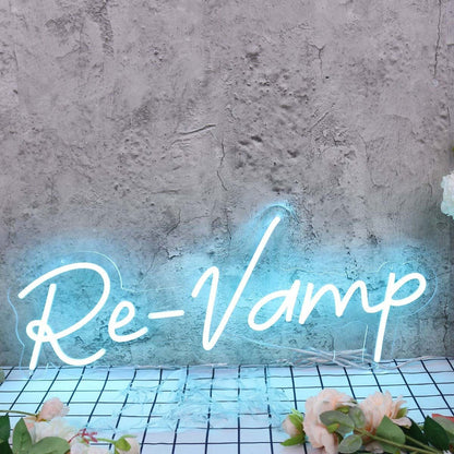 Re - Vamp Blue Led Neon Sign - Shineneon