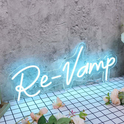 Re - Vamp Blue Led Neon Sign - Shineneon