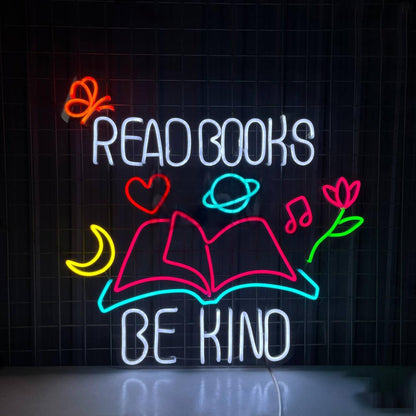 Read Books Be Kind Led Sign Books Lover Decor | Shineneon