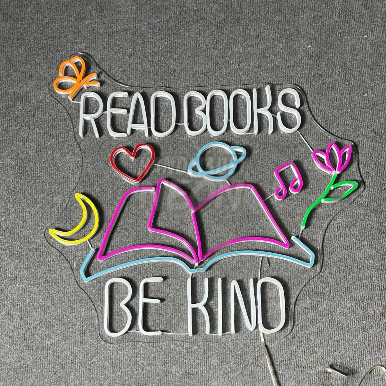 Read Books Be Kind Led Sign Books Lover Decor | Shineneon