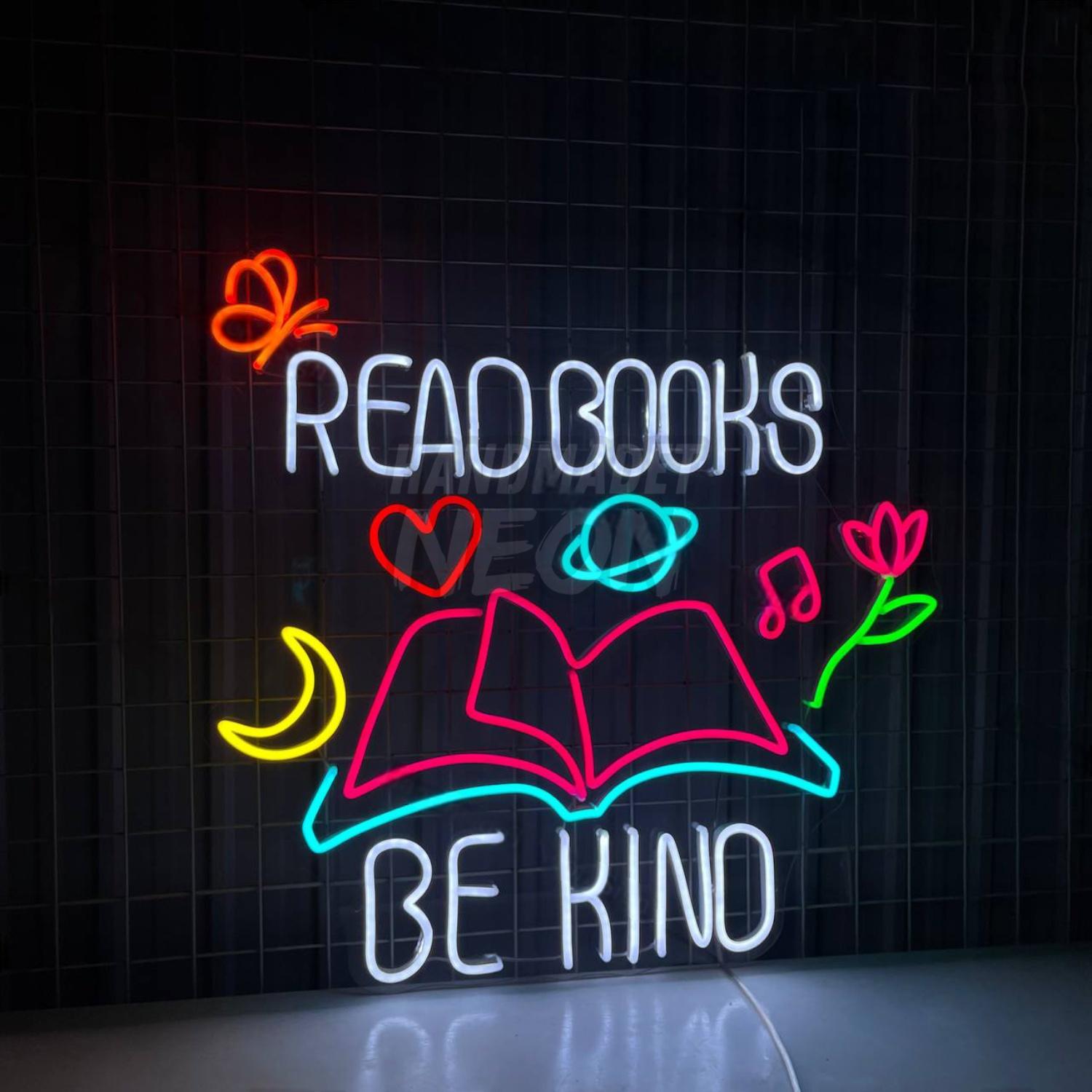 Read Books Be Kind Led Sign Books Lover Decor | Shineneon