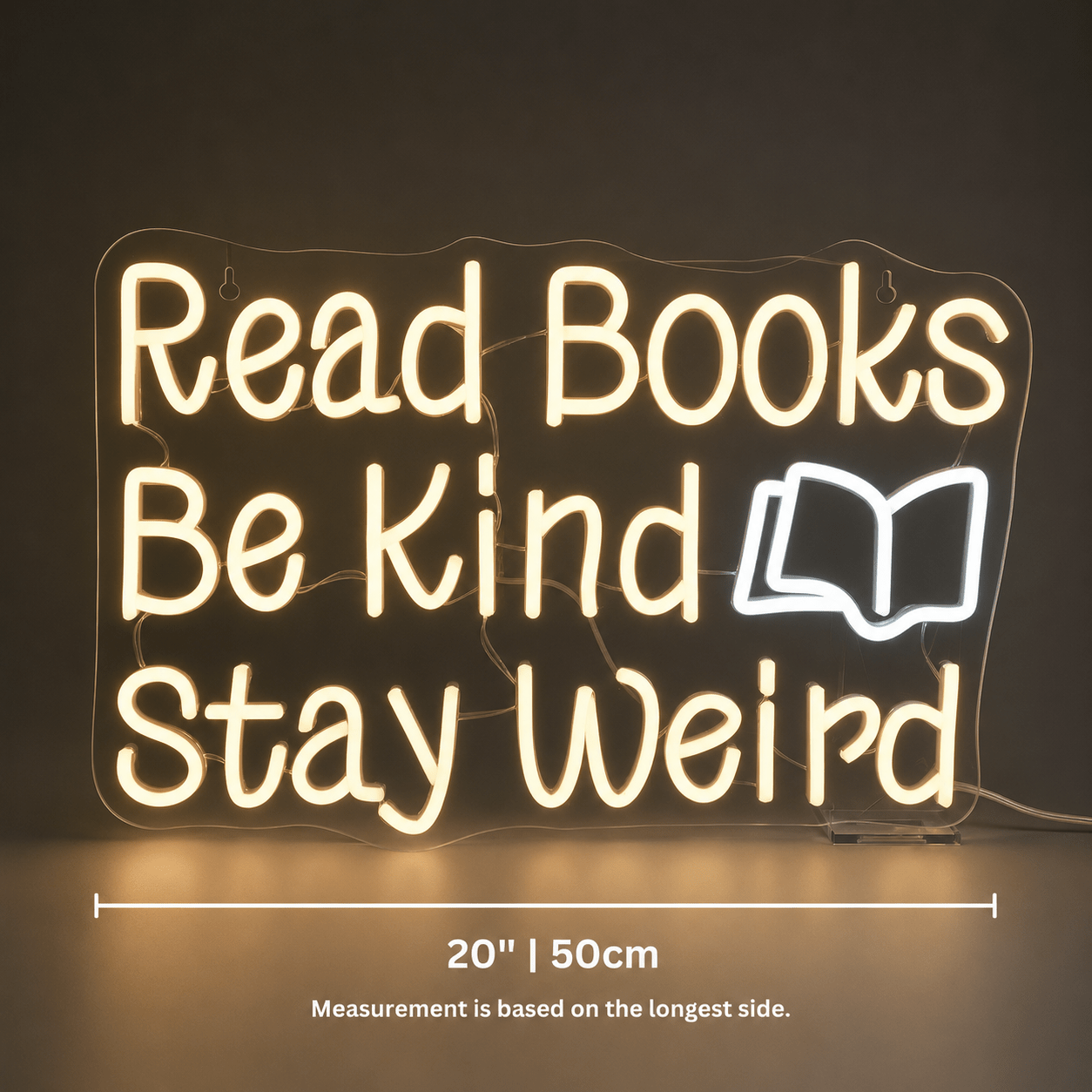 Read Books Be Kind Stay Weird LED Neon Sign Bedroom Decor - Shineneon