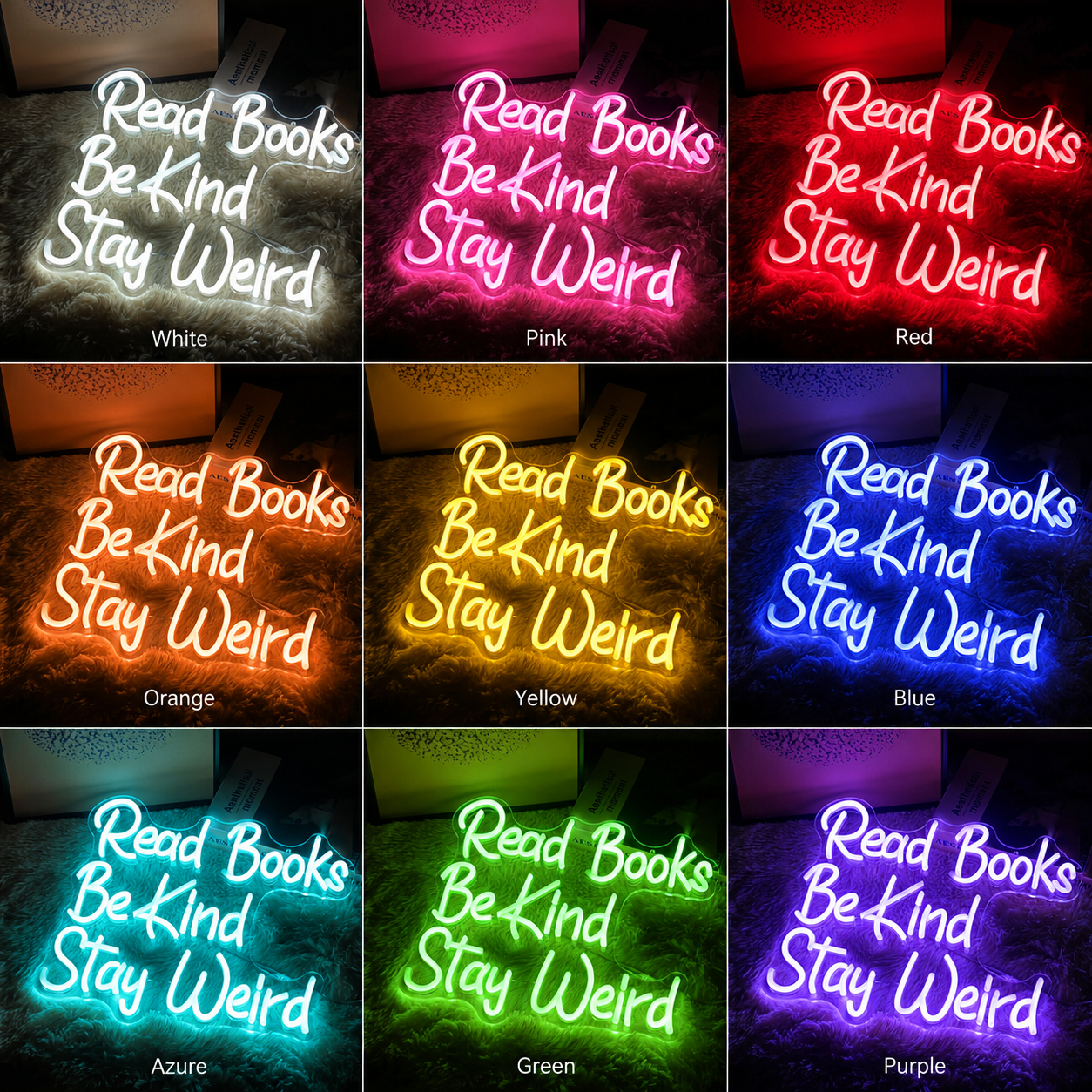 Read Books Be Kind Stay Weird LED Neon Sign Wall Neon Sign - Shineneon