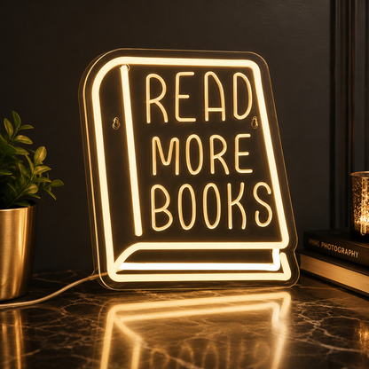 Read More Books LED Neon Sign - 03 Real Lifestyle Scene