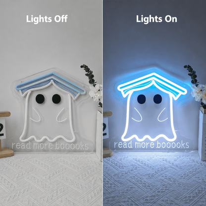 Read More Boooooks LED Neon Sign - Shineneon