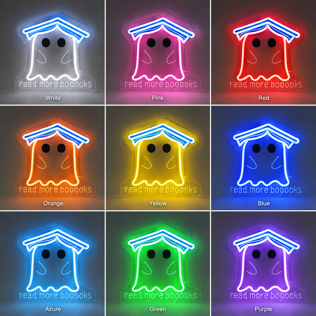 Read More Boooooks LED Neon Sign - Shineneon