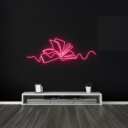 Reading Books Led Light Room Wall Decor